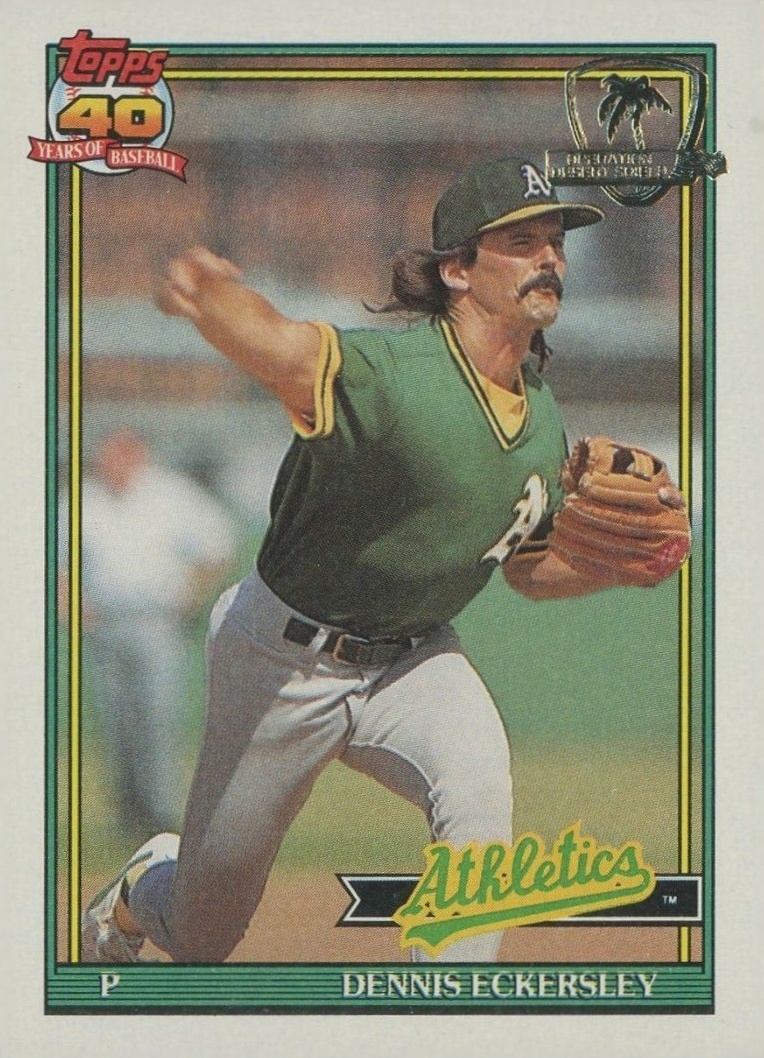 1991 Topps Desert Shield Dennis Eckersley #250 Baseball Card