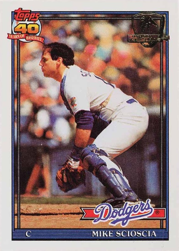 1991 Topps Desert Shield Mike Scioscia #305 Baseball Card