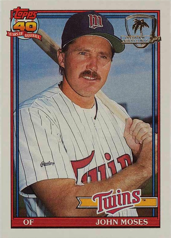 1991 Topps Desert Shield John Moses #341 Baseball Card