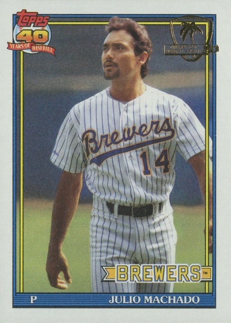 1991 Topps Desert Shield Julio Machado #434 Baseball Card