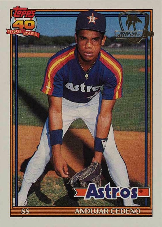 1991 Topps Desert Shield Andujar Cedeno #646 Baseball Card