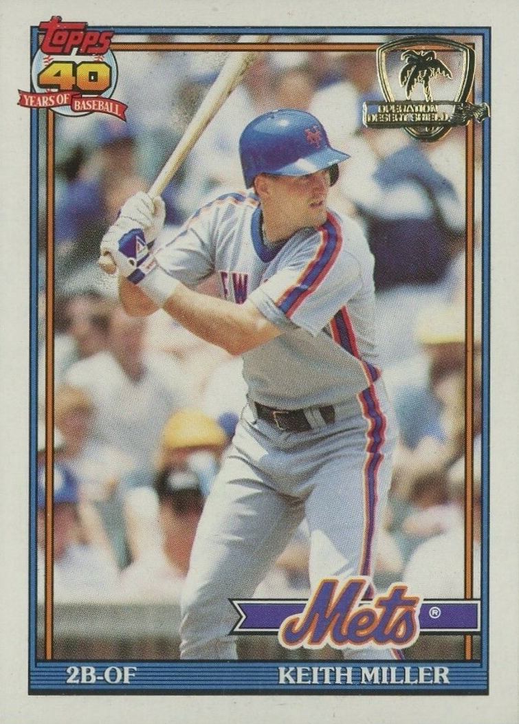 1991 Topps Desert Shield Keith Miller #719 Baseball Card