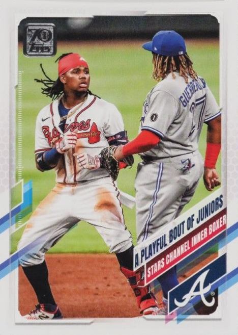 2021 Topps Ronald Acuna Jr./Vladimir Guerrero Jr. #61 Baseball Card