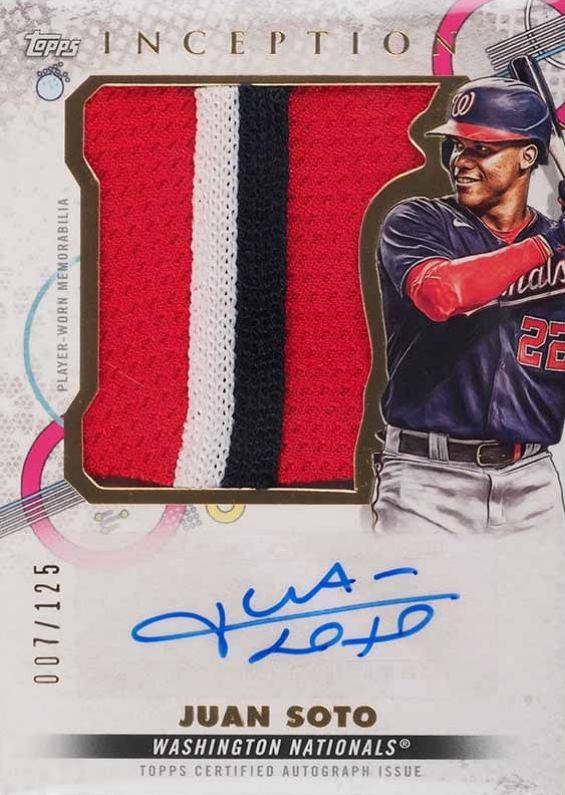 2022 Topps Inception Inception Autographed Patch Juan Soto #IAJPJS Baseball Card