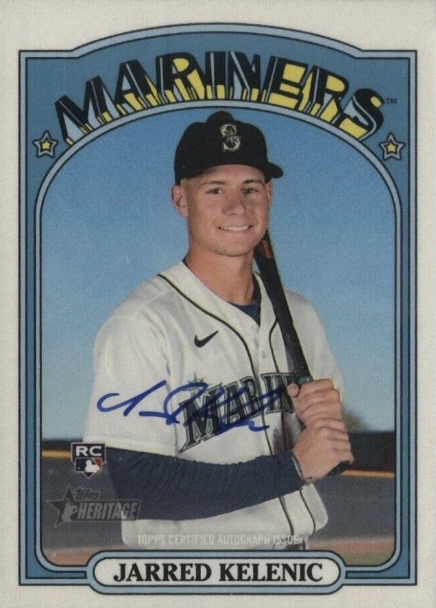 2021 Topps Heritage Real One Autographs Jarred Kelenic #JKE Baseball Card