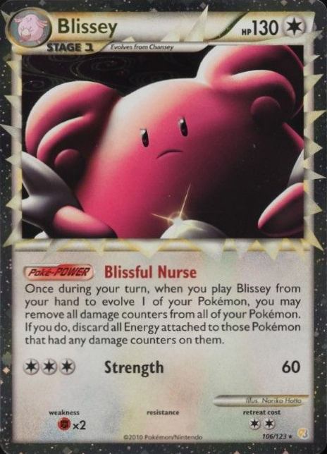 2010 Pokemon Heartgold & Soulsilver Blissey-Holo #106 TCG Card