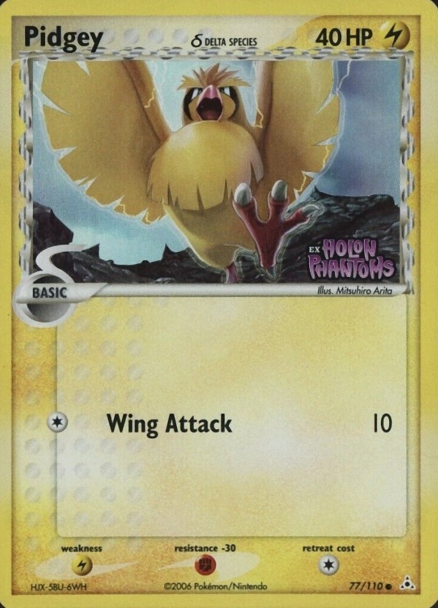 2006 Pokemon EX Holon Phantoms Pidgey-Reverse Foil #77 TCG Card