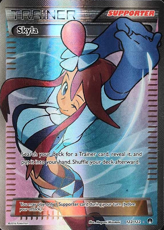 2016 Pokemon XY Breakpoint Full Art/Skyla #122 TCG Card