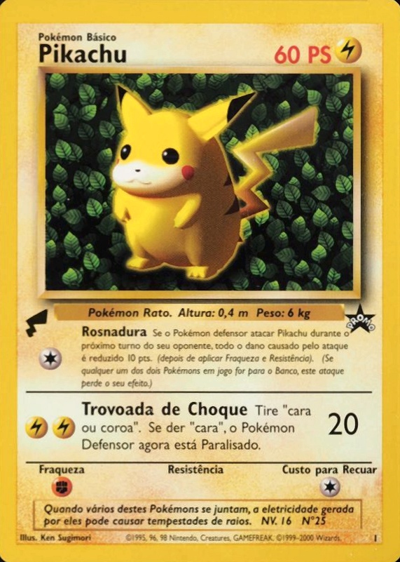 2000  Pokemon Pikachu World Ivy Pikachu #1 TCG Card