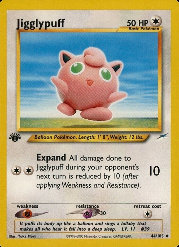 2002 Pokemon Neo Destiny  Jigglypuff #44 TCG Card