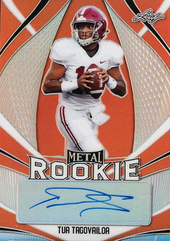 2020 Leaf Metal Rookie Autograph Tua Tagovailoa #MRTT1 Football Card