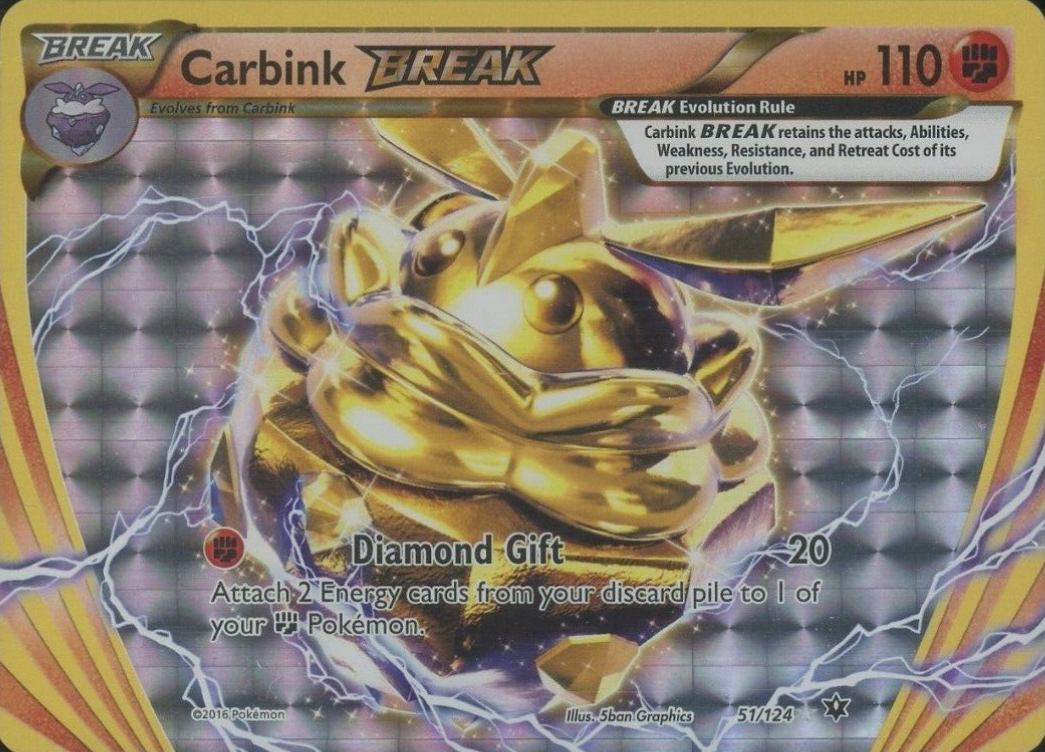 2016 Pokemon XY Fates Collide Carbink Break #51 TCG Card