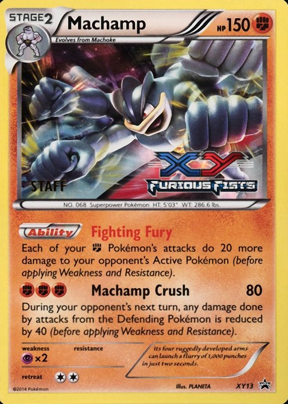 2014 Pokemon XY Black Star Promo Machamp-Holo #XY13 TCG Card