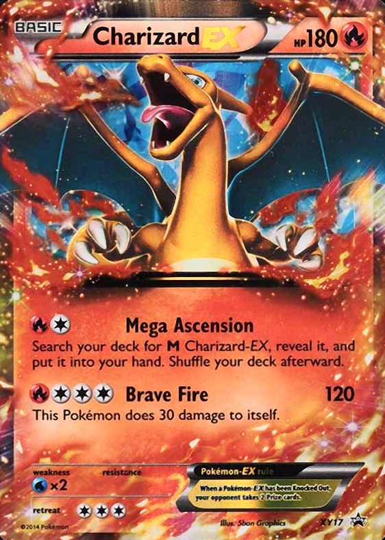 2014 Pokemon XY Black Star Promo Charizard EX #XY17 TCG Card