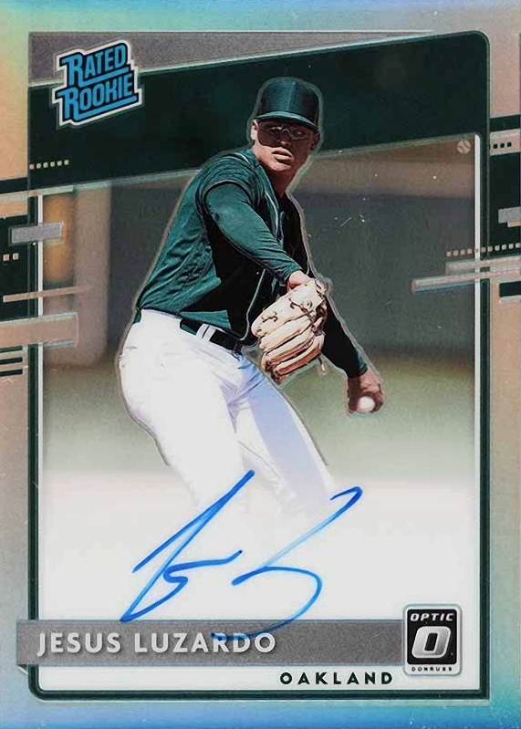 2020 Panini Donruss Optic Rated Rookies Signatures Jesus Luzardo #RRSJL Baseball Card