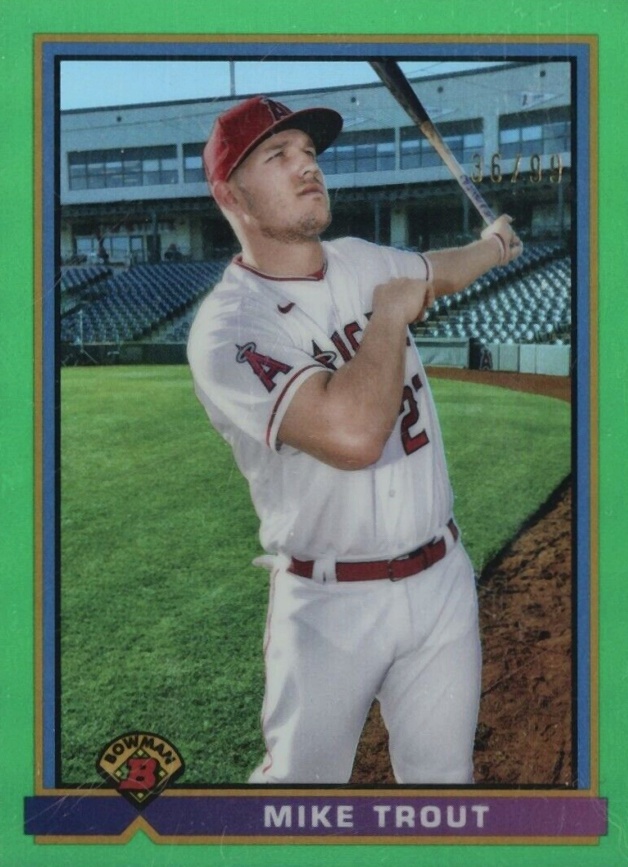 2021 Bowman Chrome 1991 Bowman Mike Trout #MT Baseball Card