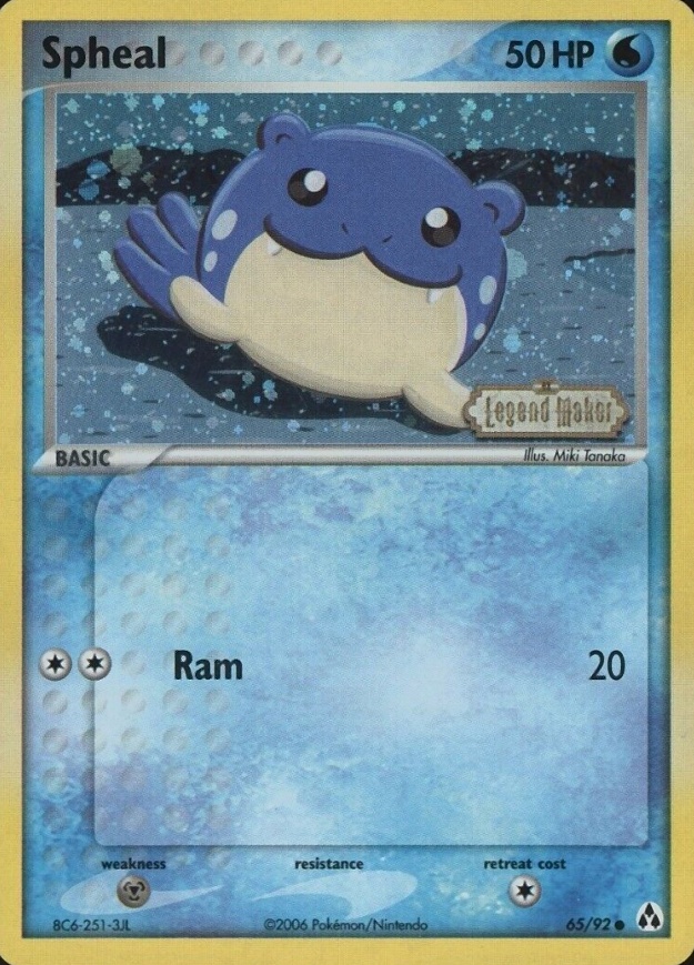 2006 Pokemon EX Legend Maker Spheal-Reverse Foil #65 TCG Card