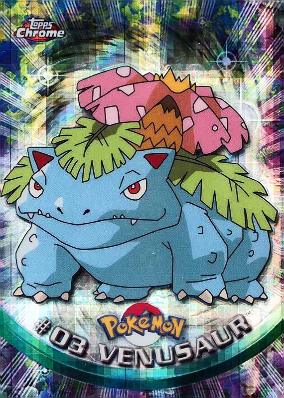 2000 Topps Chrome Pokemon T.V. Venusaur #3 TCG Card