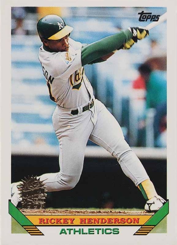 1993 Topps Rickey Henderson #750 Baseball Card
