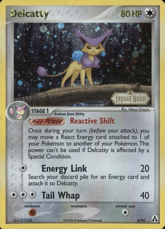 2006 Pokemon EX Legend Maker Delcatty-Reverse Foil #4 TCG Card