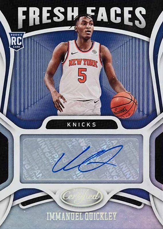 2020 Panini Certified Fresh Faces Signatures Immanuel Quickley #FSQUI Basketball Card