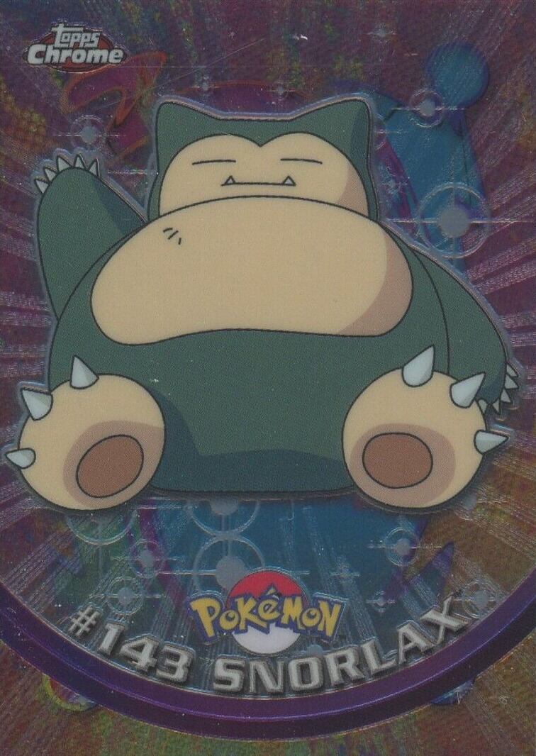 2000 Topps Chrome Pokemon T.V. Snorlax #143 TCG Card