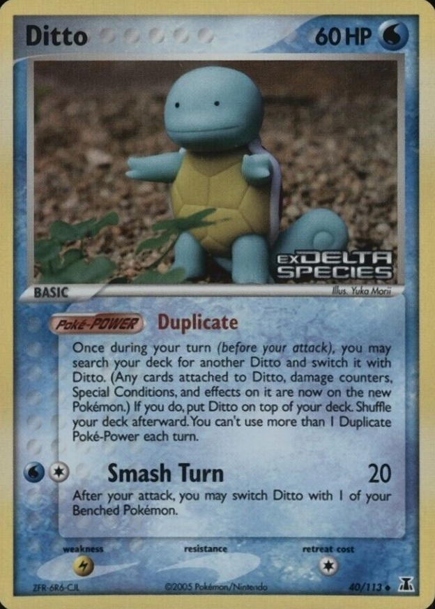 2005 Pokemon EX Delta Species Ditto [Squirtle]-Reverse Foil #40 TCG Card