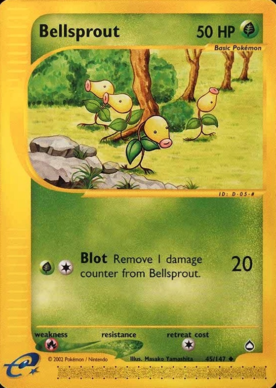 2003 Pokemon Aquapolis Bellsprout #45 TCG Card