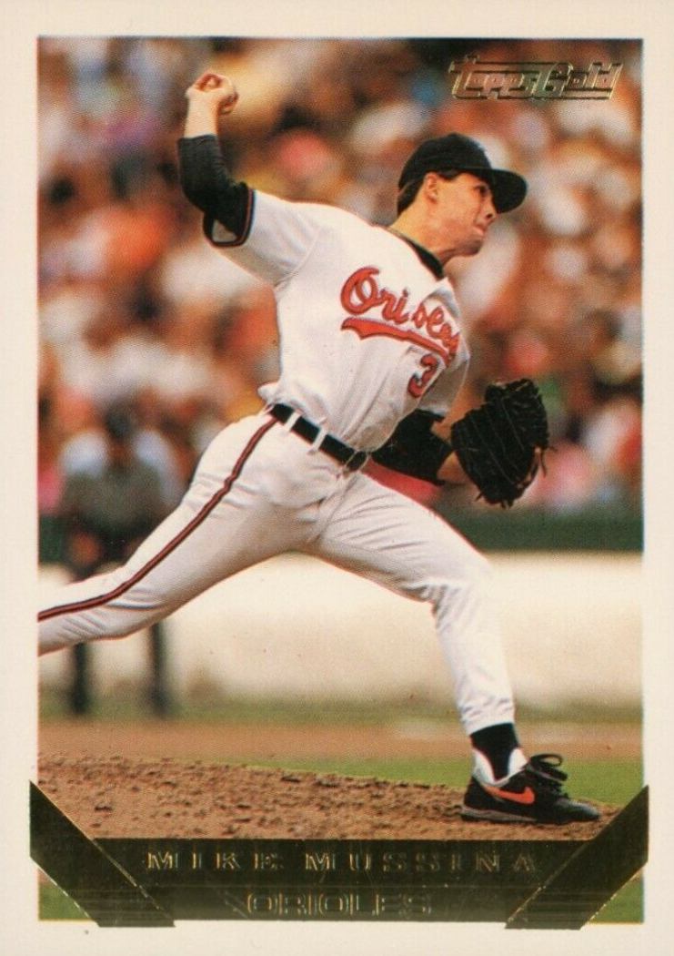 1993 Topps Gold Mike Mussina #710 Baseball Card