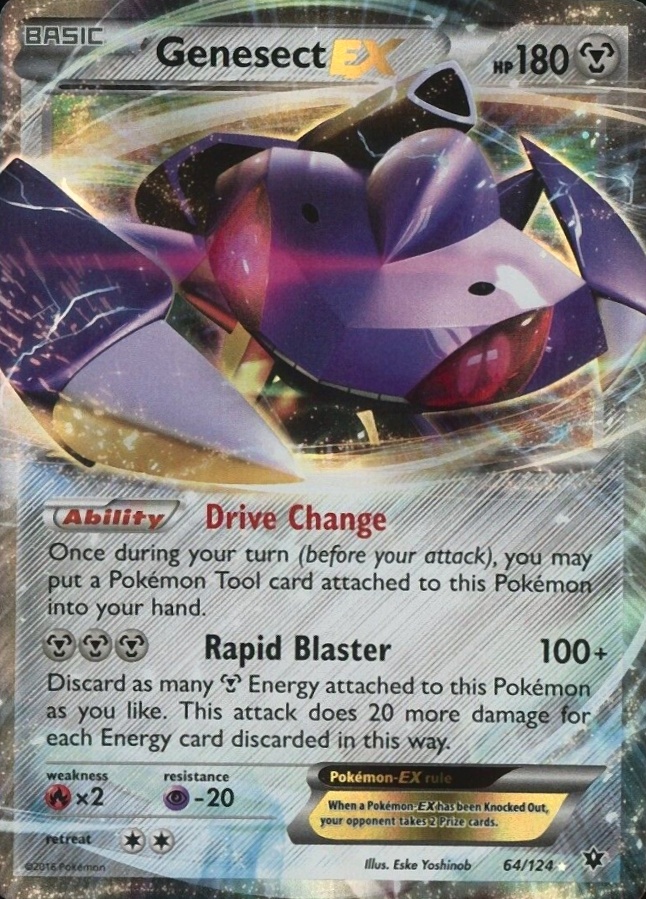 2016 Pokemon XY Fates Collide Genesect EX #64 TCG Card