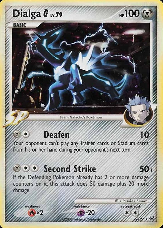 2009 Pokemon Platinum Dialga G-Holo #7 TCG Card