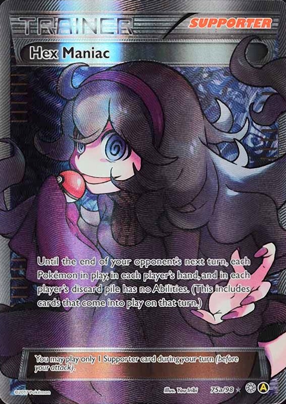 2017 Pokemon Premium Trainer XY Collection Promo Full Art/Hex Maniac #75a TCG Card