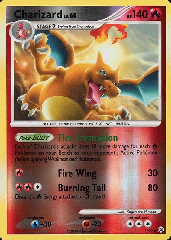 2009 Pokemon Platinum Arceus Charizard-Reverse Foil #1 TCG Card