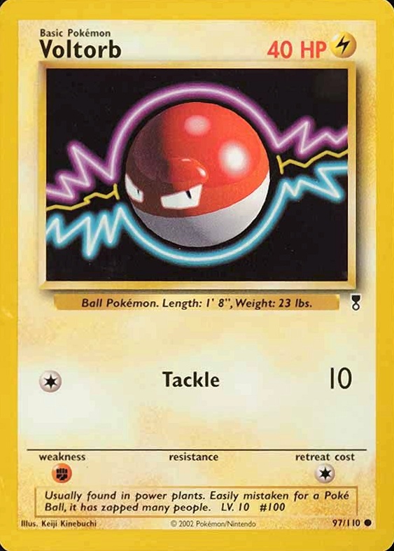 2002 Pokemon Legendary Collection  Voltorb #97 TCG Card