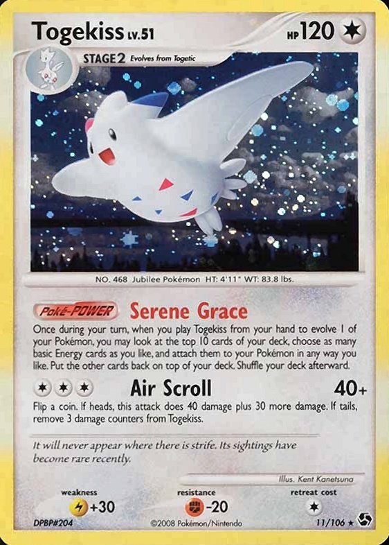 2008 Pokemon Diamond & Pearl Great Encounters Togekiss-Holo #11 TCG Card