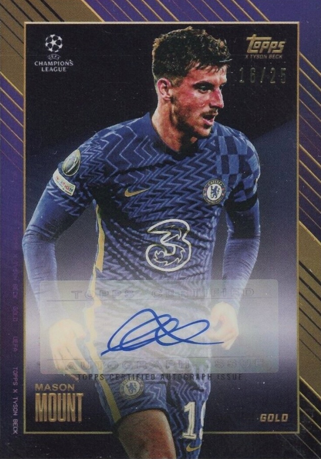 2021 Topps Gold X Tyson Beck UEFA Champions League Mason Mount # Soccer Card