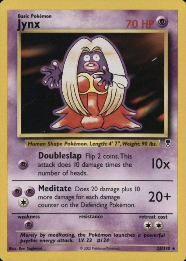 2002 Pokemon Legendary Collection  Jynx #26 TCG Card