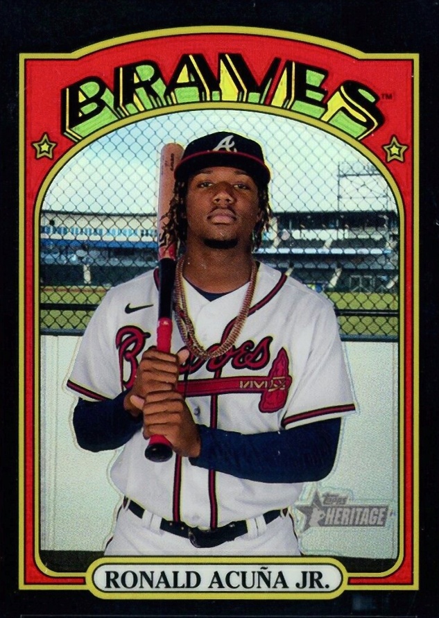 2021 Topps Heritage Ronald Acuna Jr. #299 Baseball Card