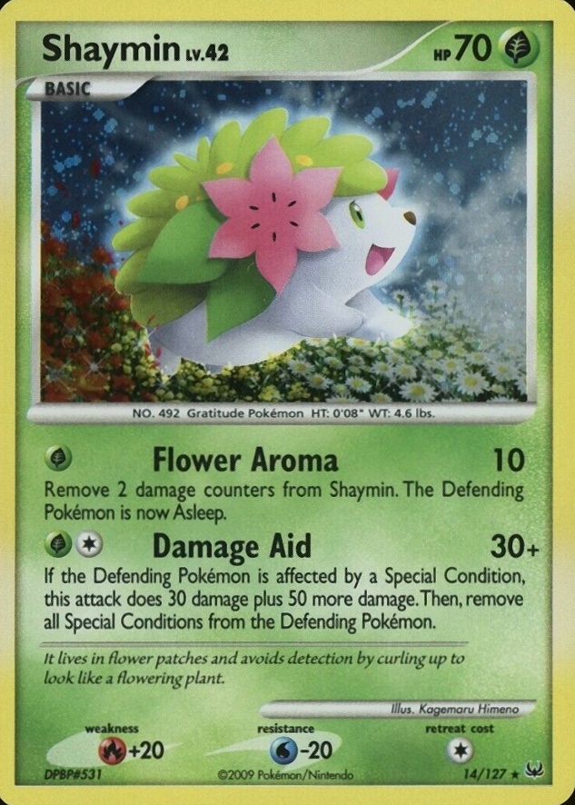 2009 Pokemon Platinum Shaymin-Holo #14 TCG Card