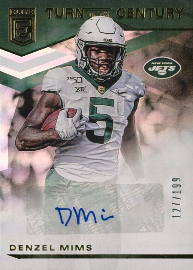 2020 Panini Donruss Elite Turn of the Century Autographs Denzel Mims #TCDM Football Card