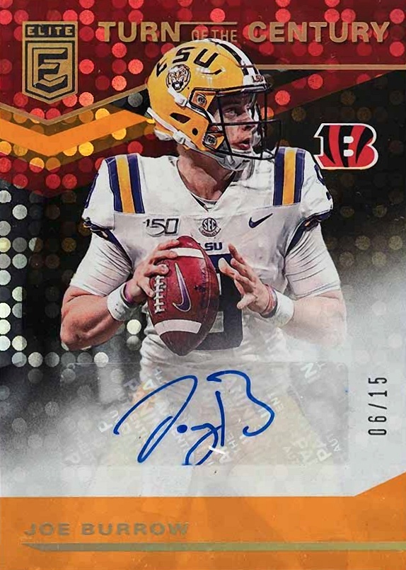 2020 Panini Donruss Elite Turn of the Century Autographs Joe Burrow #TCJB Football Card