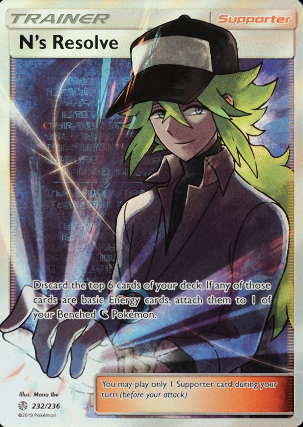 2019 Pokemon Sun & Moon Cosmic Eclipse  Full Art/N's Resolve #232 TCG Card