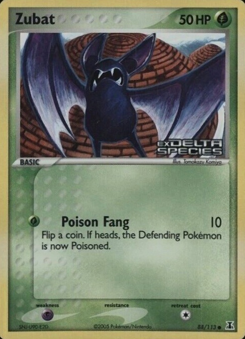 2005 Pokemon EX Delta Species Zubat-Reverse Foil #88 TCG Card