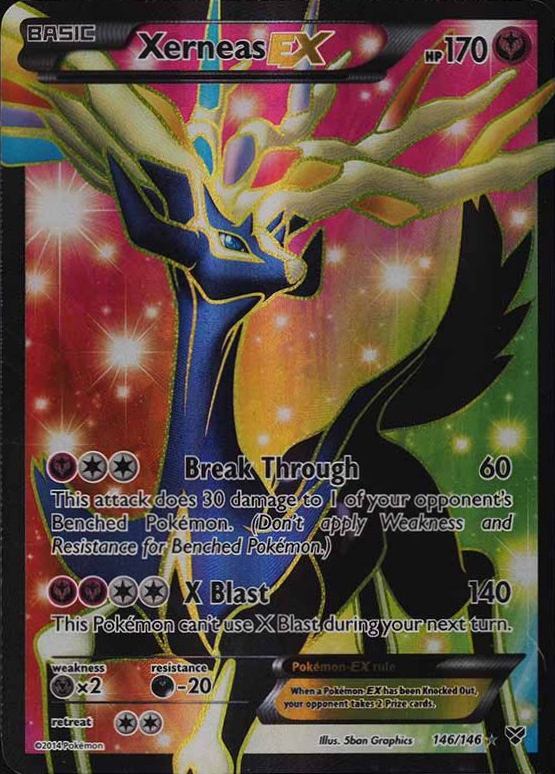 2014 Pokemon XY Full Art/Xerneas EX #146 TCG Card