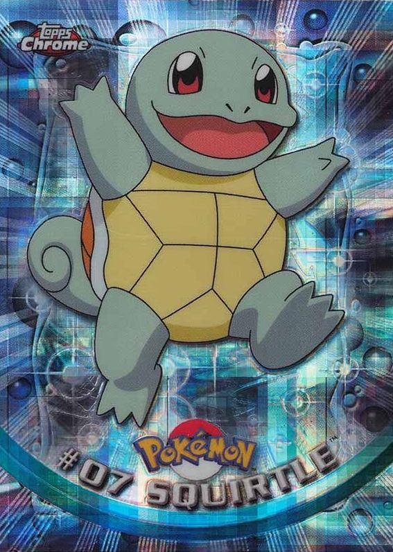 2000 Topps Chrome Pokemon T.V. Squirtle #7 TCG Card