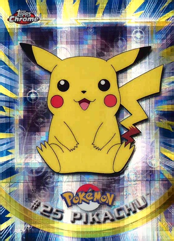 2000 Topps Chrome Pokemon T.V. Pikachu #25 TCG Card