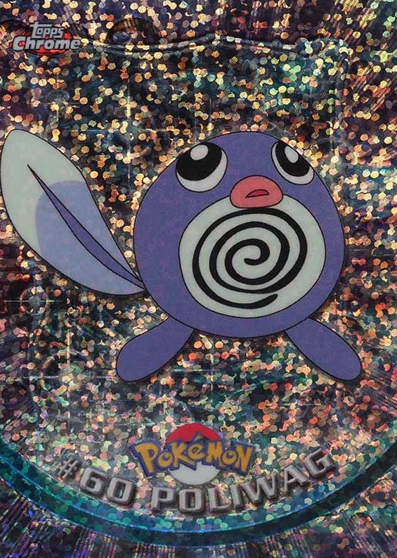 2000 Topps Chrome Pokemon T.V. Poliwag #60 TCG Card