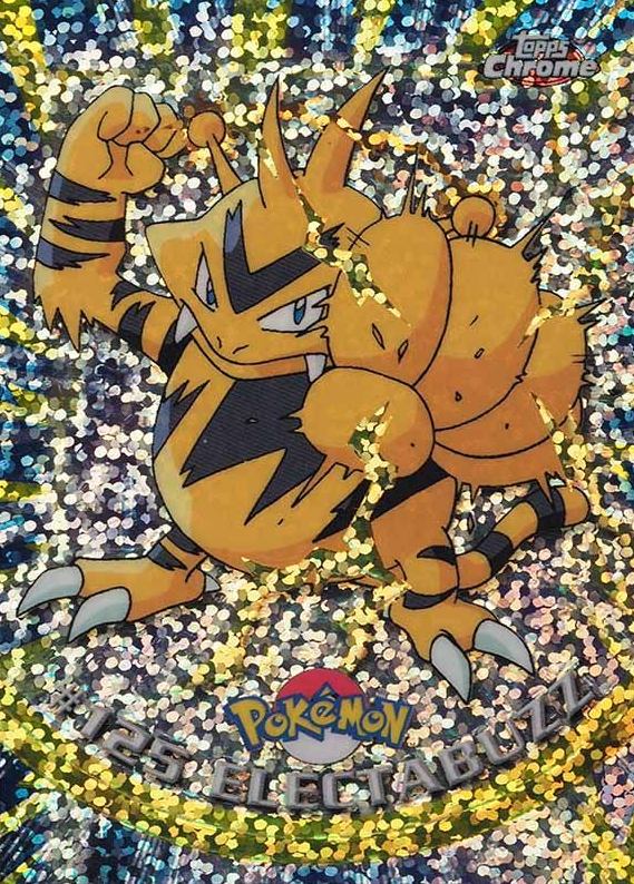 2000 Topps Chrome Pokemon T.V. Electabuzz #125 TCG Card