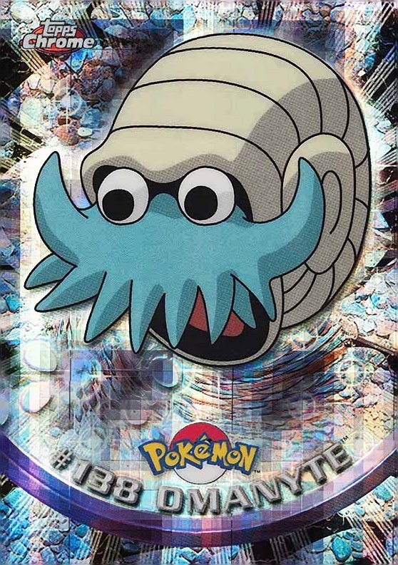 2000 Topps Chrome Pokemon T.V. Omanyte #138 TCG Card