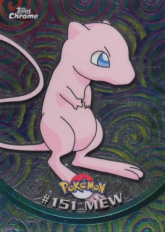 2000 Topps Chrome Pokemon T.V. Mew #151 TCG Card